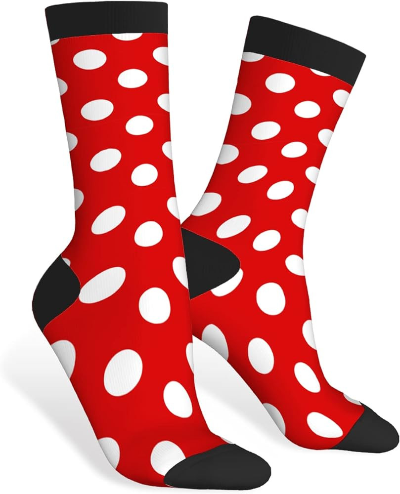 AOYEGO Colorful Cardiograms Funny Socks Health Curve Novelty Casual Crew Socks Contrast Color Des... | Amazon (US)