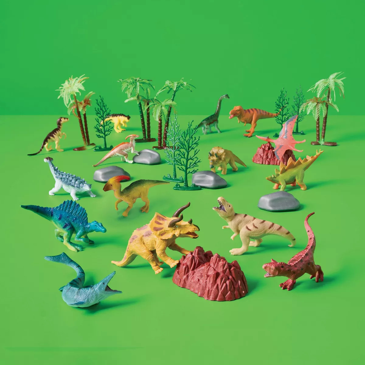 Dinosaur Animal Figure - 30pc - Gigglescape\u2122: PVC Material, Includes Animal Figures Set | Target