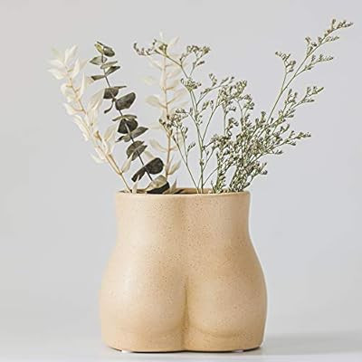 Female Form Body Flower Vase, Ceramic Vases for Modern Boho Home Decor, Lady Butt Vase, Indoor Pl... | Amazon (US)