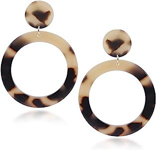 Acrylic Earrings Bohemian Statement Drop Dangle Earrings Resin Earrings for Women Fashion Jewelry | Amazon (US)