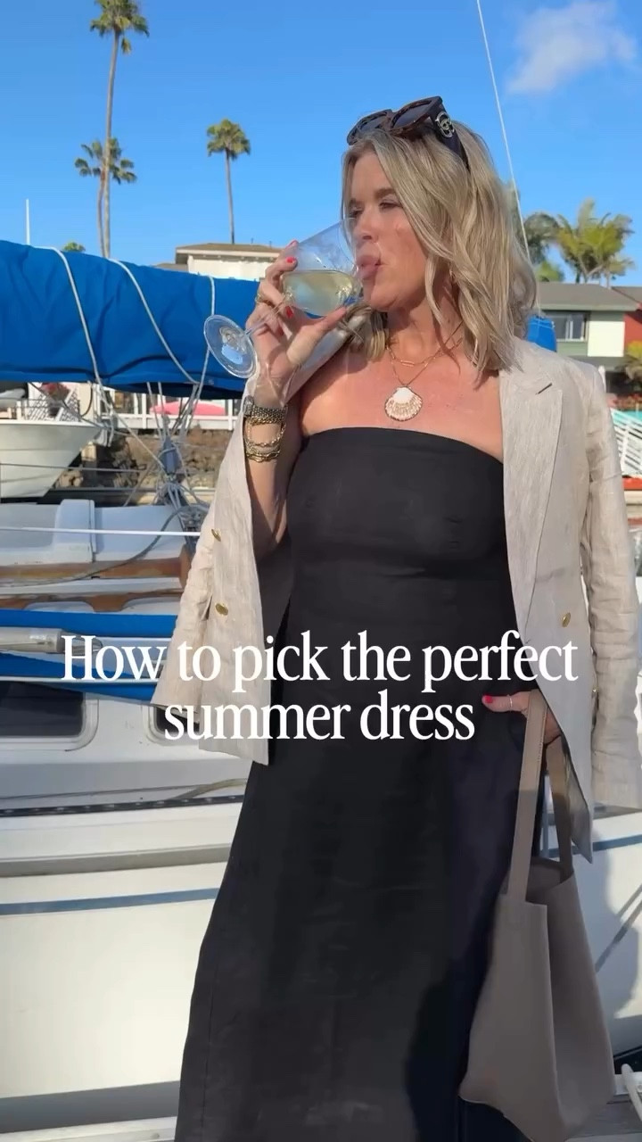 —-Styling Quince—-

The perfect summer dress…

This linen strapless maxi dress with pockets by @onequince is perfect for summer.

-Looks great on most body types
-Can be dressed up or worn casual 
-Comes in black or white
- Has pockets 

Styling tips:

Can be worn with this Quince linen blazer, Styled with a Quince leather bag, designer platform Gucci  slide sandals Gucci sunglasses and jewelry for a Coastal dinner cruise or drinks with friends.

Styled  with a sweater over shoulders and a sandal perfect for lunch with the girls, or day date.

Styled with a denim jacket and a low profile sneaker and a cross body bag, for a great travel outfit or perfect casual weekend look.

I love it travels well and is so comfortable.

Shop my outfit and use code INFG-26DARCYVANDENBERG10 
For 10% off first purchase 

#onequince #linendresses  #over50fashion