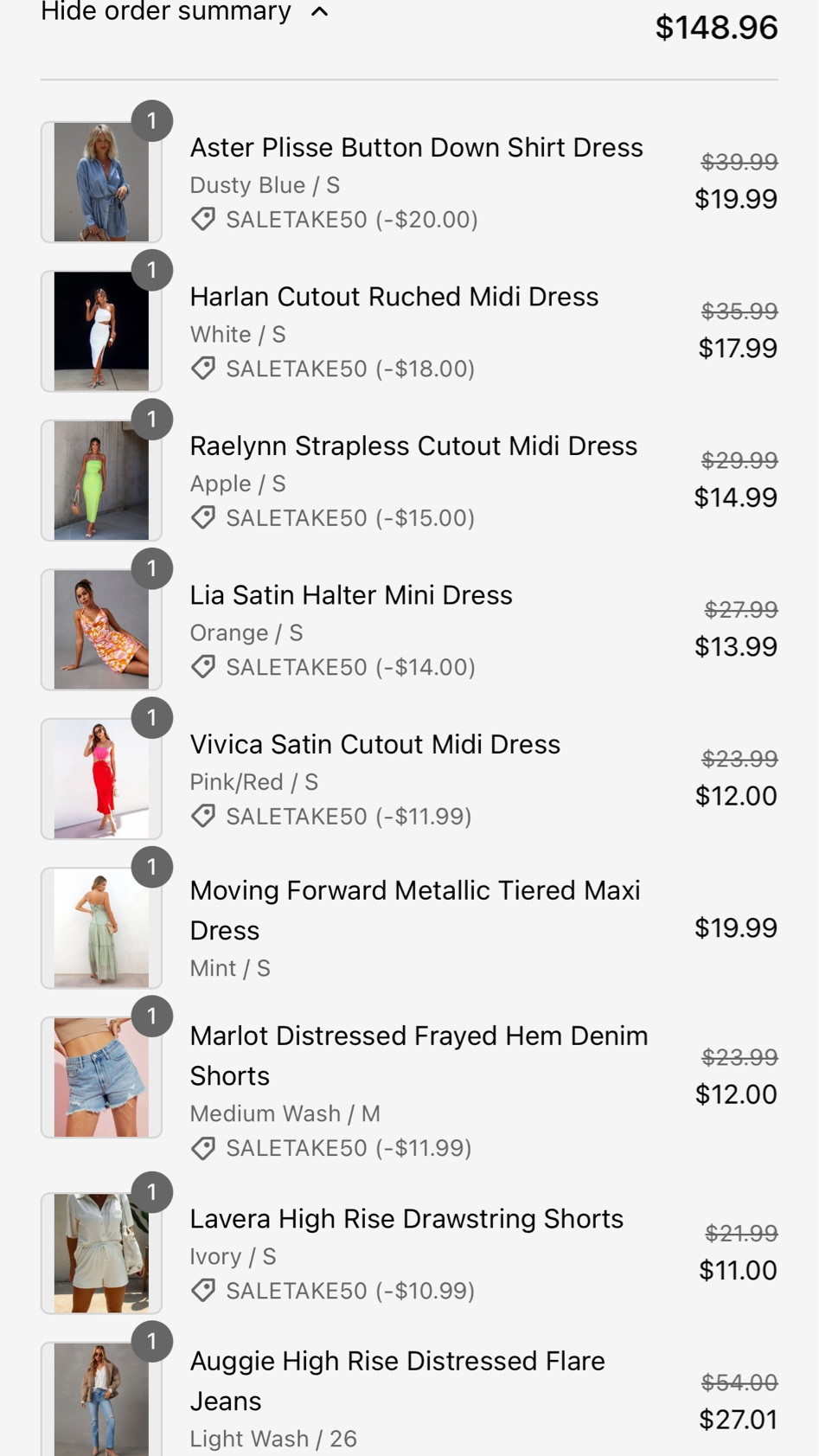 VICI sale finds ✨ “SALETAKE50"