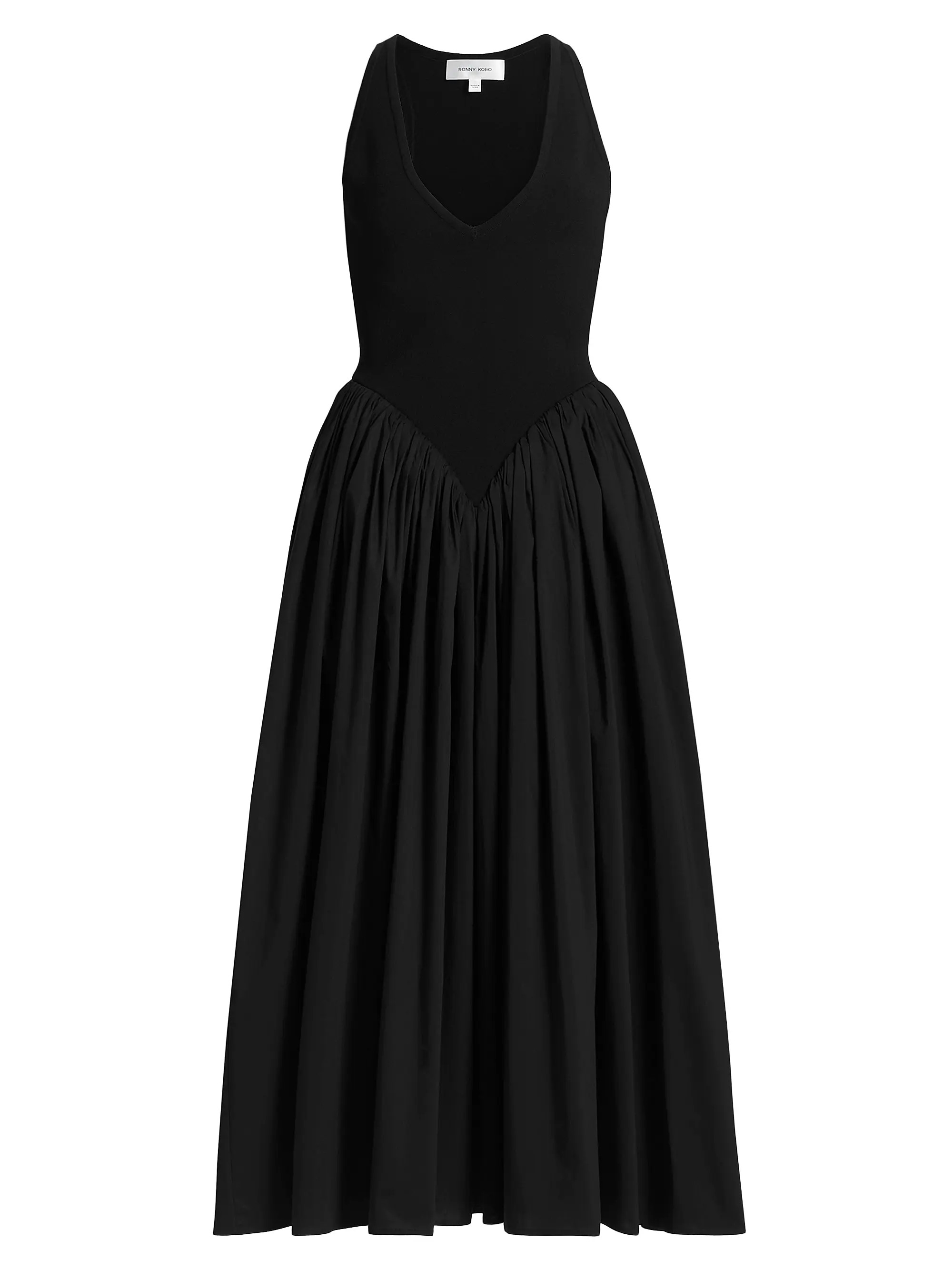 Ronny Kobo Sirinda V-Neck Pleated Dress | Saks Fifth Avenue | Saks Fifth Avenue
