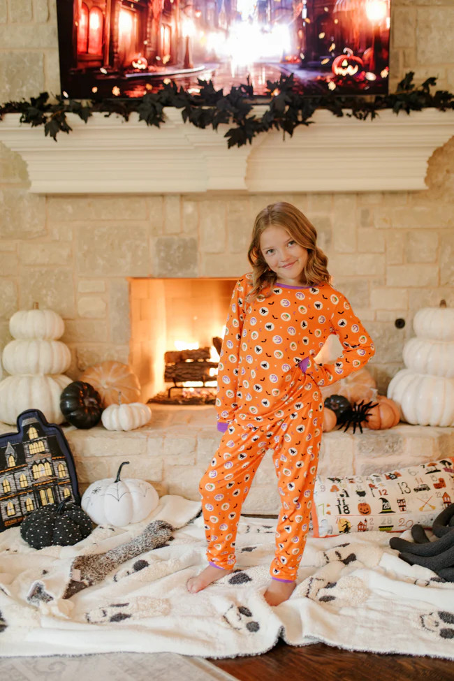 Kid's Creepy Cute Halloween Cookie Bamboo Pajama Set Macy Blackwell X Pink Lily | Pink Lily