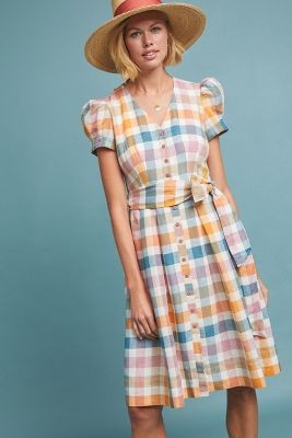 Poppy Plaid Shirtdress | Anthropologie (US)