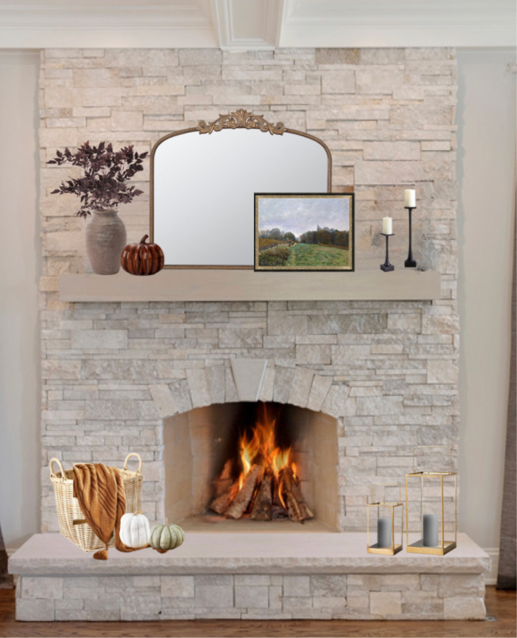Fall Fireplace Decor 

Fall decor, fall decorations, living room fall, pumpkins, laterns, fall throw blanket, fall florals, afloral, pottery barn fall, storage basket, fireplace laterns, fireplace mirror, arch mirror, terracotta vase, living room decor 

#LTKhome #LTKSeasonal #LTKstyletip