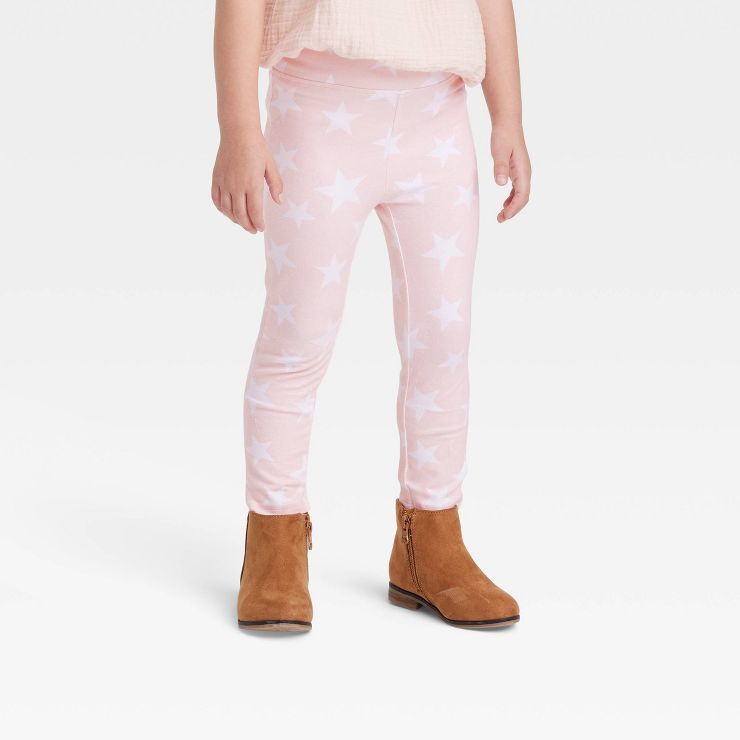 Grayson Mini Toddler Girls' Stars Jersey Leggings - Pink | Target