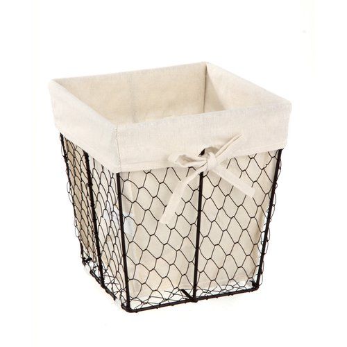 Homezone Square Wire Basket with Liner, 1 Each | Walmart (US)
