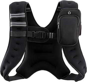 ZELUS Weighted Vest, 6lb/8lb/12lb/16lb/20lb/25lb/30lb Weight Vest with Reflective Stripe for Work... | Amazon (US)