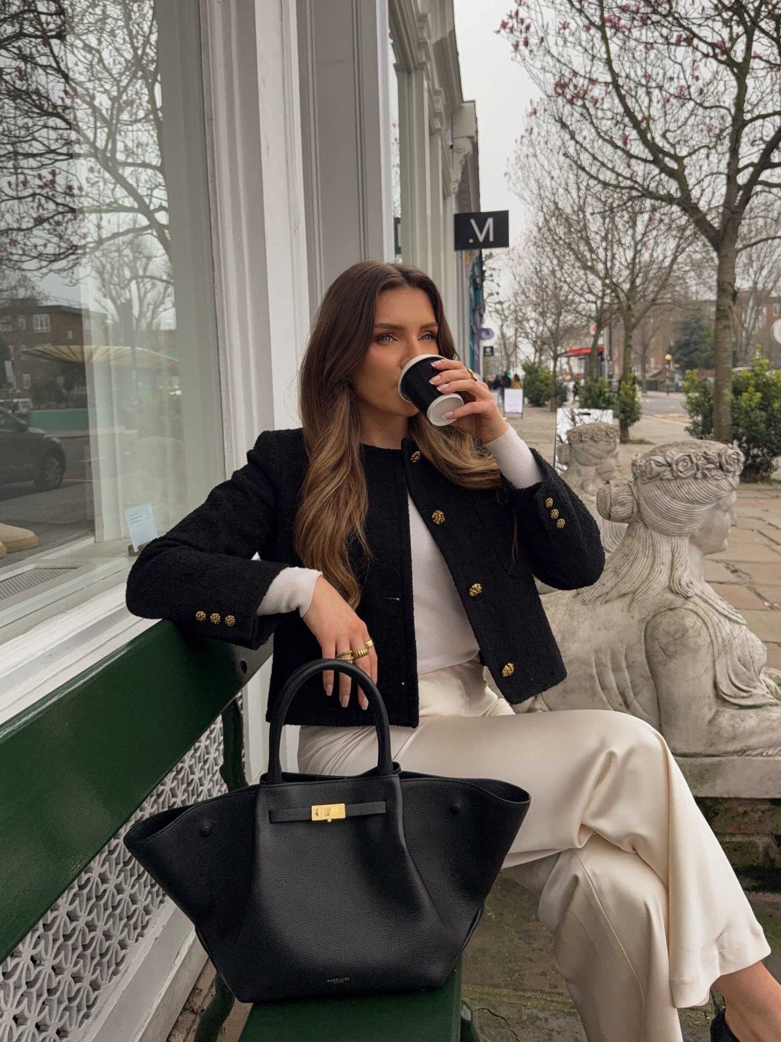 My spring uniform 🖤

Satin trousers, silk trousers, spring outfit, spring fashion, DeMellier bag, beige trousers, cream trousers, spring jacket 

#LTKspring #LTKuk #LTKeurope