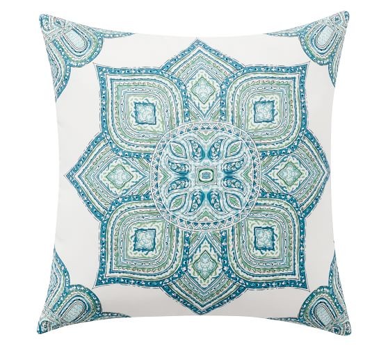Outdoor Wilder Medallion Pillow | Pottery Barn (US)