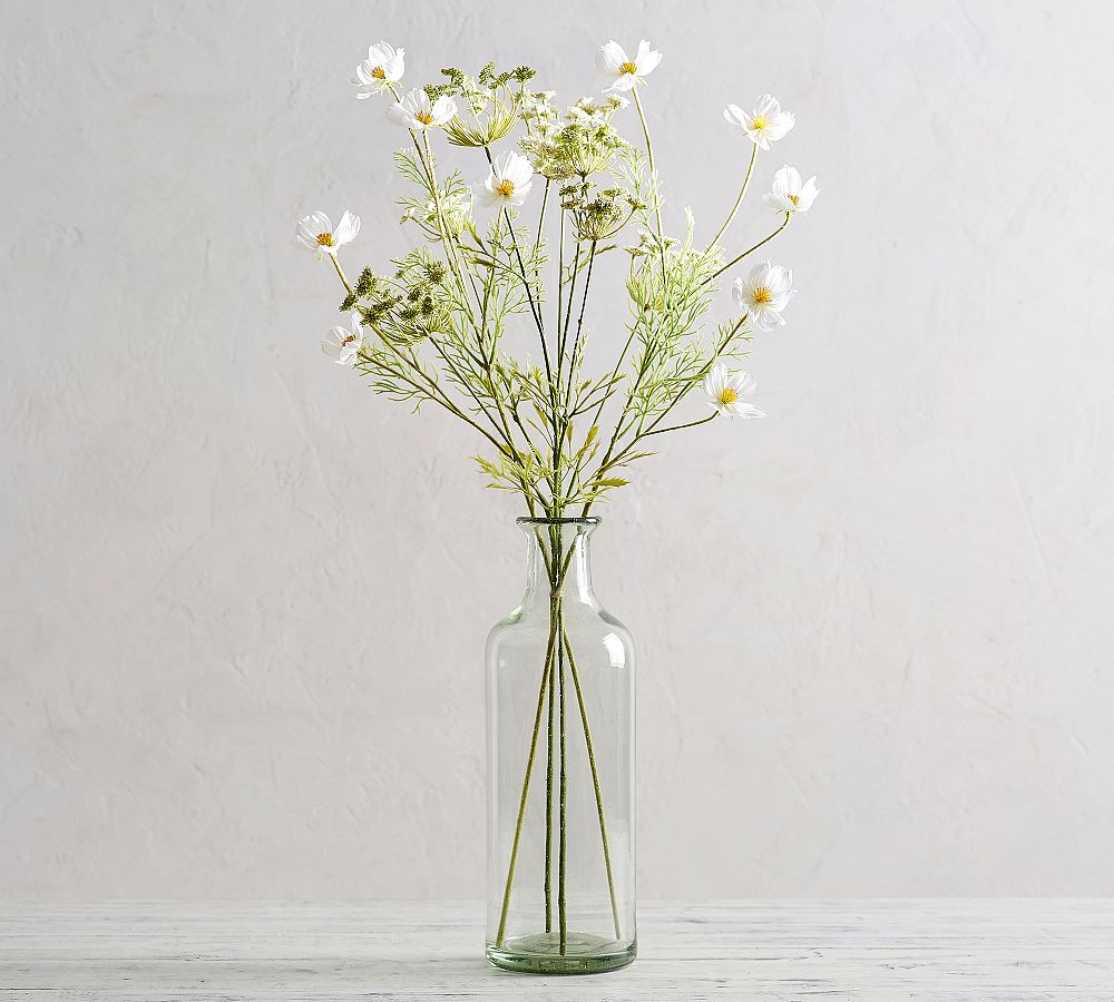 Faux Queen Anne's Lace And Cosmos Bouquet | Pottery Barn (US)