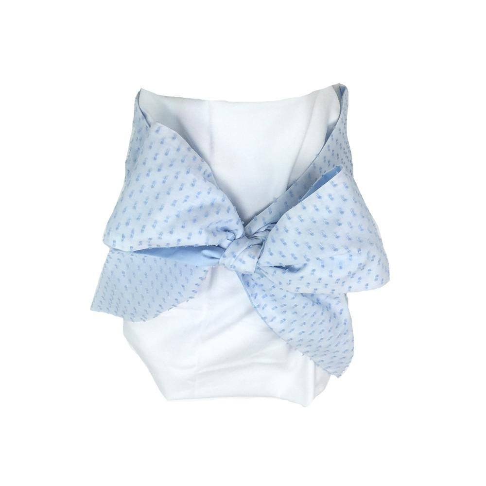Bow Swaddle &reg; - Buckhead Blue Dallas Dot | The Beaufort Bonnet Company