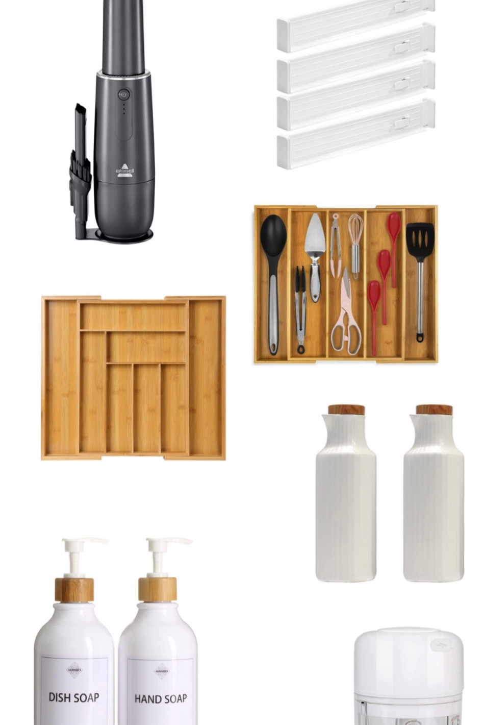 Car vacuum, drawer dividers, drawer organizers, oil and vinegar dispenser, soap bottles, garlic mincer

#LTKGiftGuide #LTKunder50 #LTKhome

#LTKFindsUnder50 #LTKHome #LTKGiftGuide