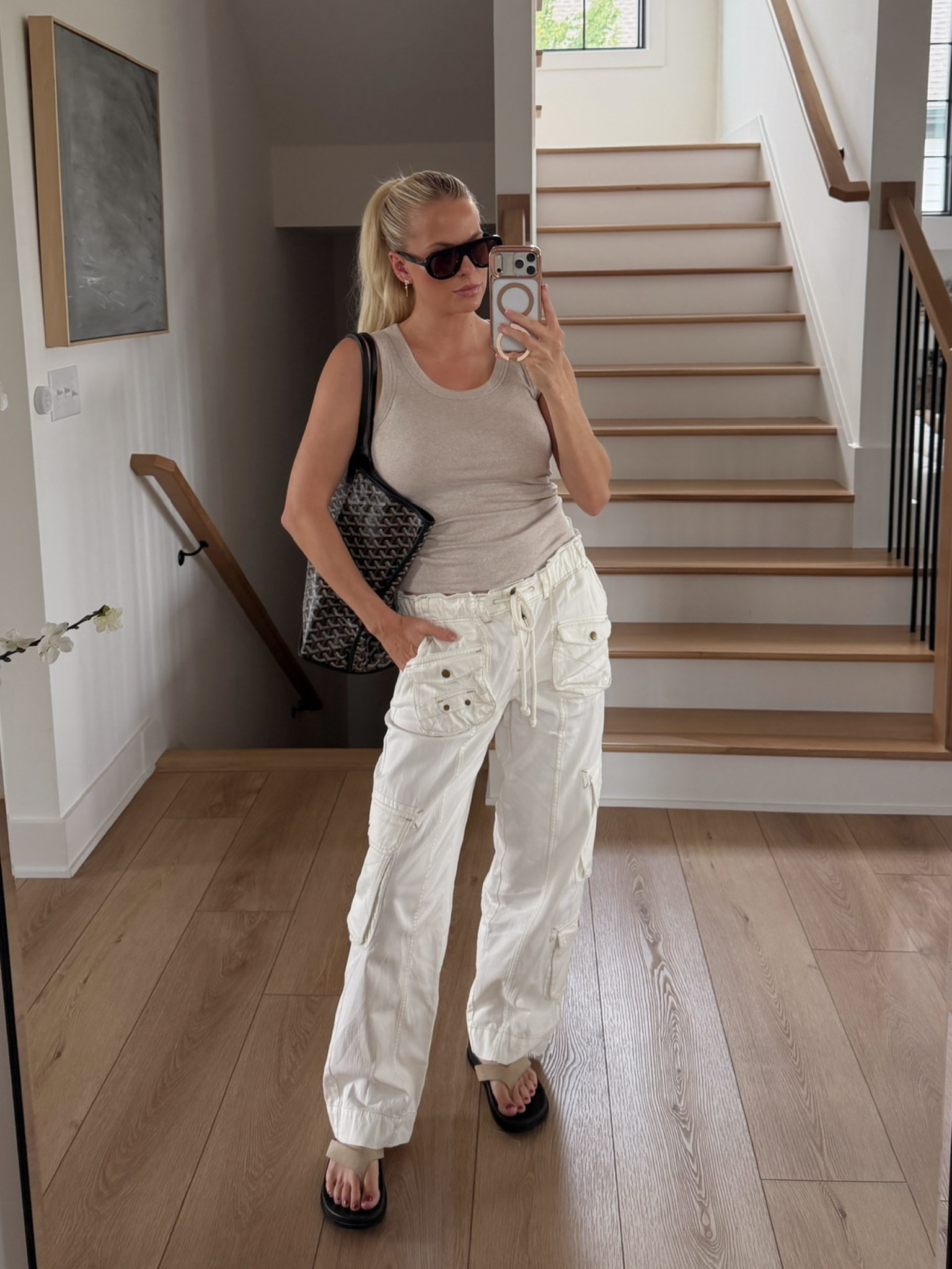 SIZE: med in tank (exact color sold out, linked in another color & similar options), med in pants (low stock - linked similar)! #kathleenpost

#LTKootd #LTKmomlife
