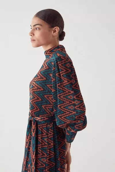 Plisse Printed Tie Waist Maxi Dress | Debenhams UK