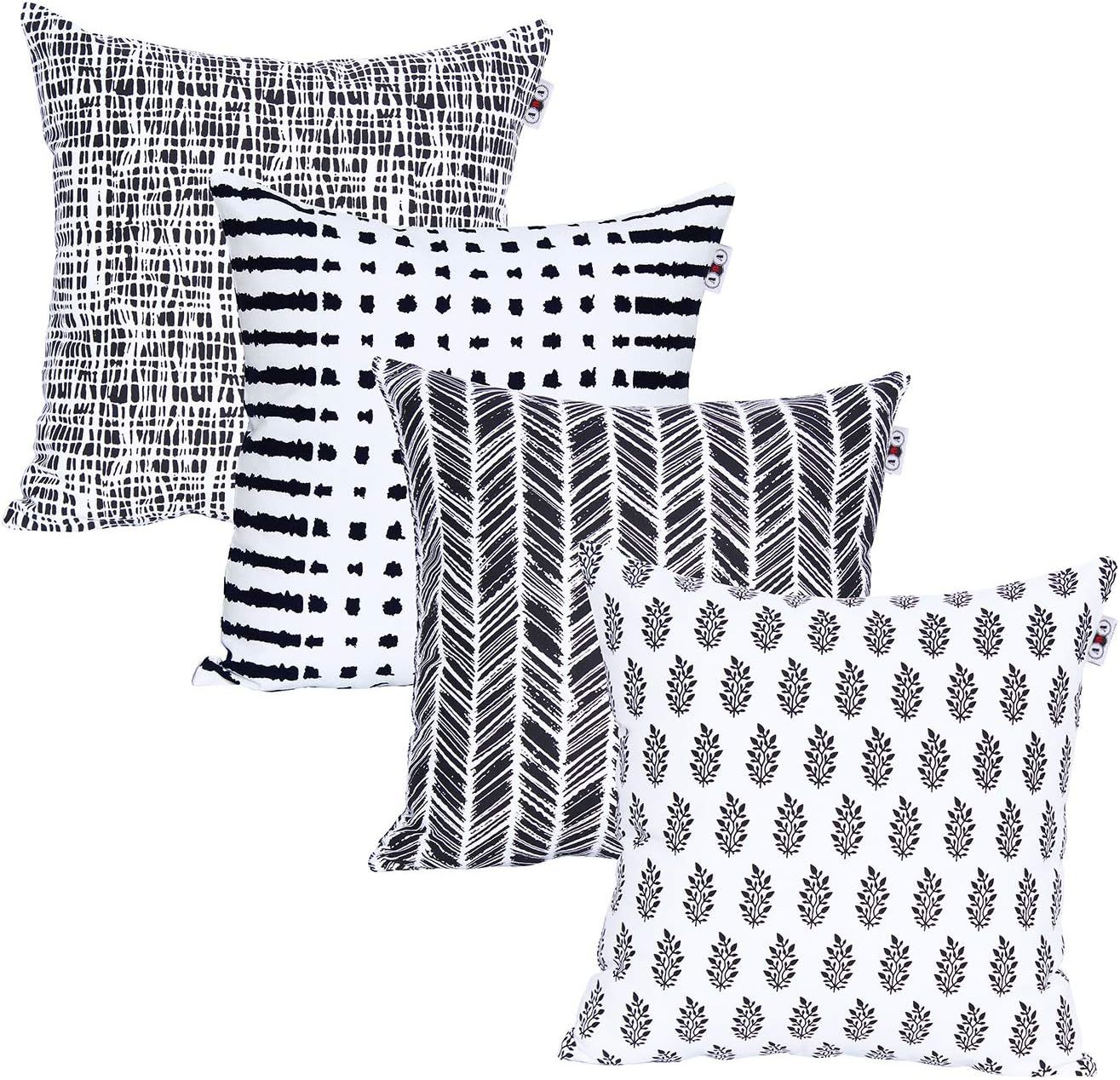 ANA Home Decor Square Printed Cotton Cushion Cover,Throw Pillow Case, Slipover Pillowslip for Hom... | Amazon (US)