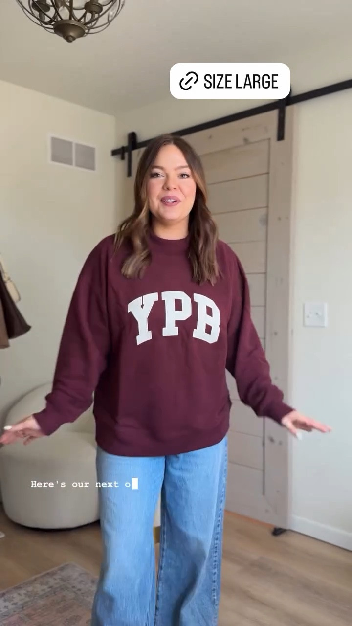 Love this mock neck crewneck in a gorgeous burgundy and the inside is a terry cloth material // wearing size large 

#LTKootd #LTKmomlife #LTKMidsize