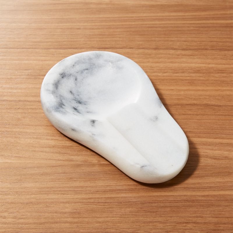 French Kitchen Marble Spoon Rest + Reviews | Crate & Barrel | Crate & Barrel