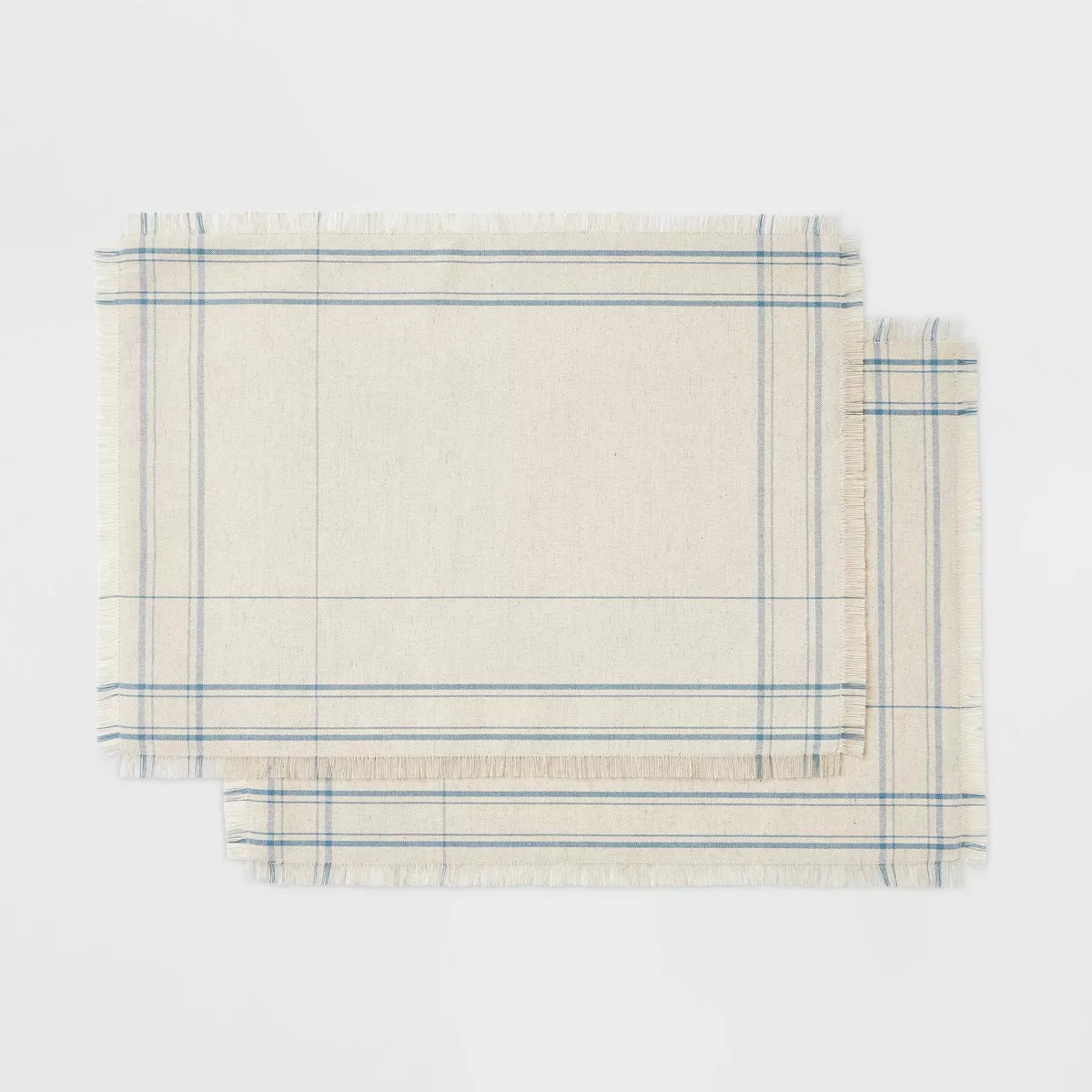 2pk Plaid Placemats Blue - Threshold™ designed with Studio McGee | Target