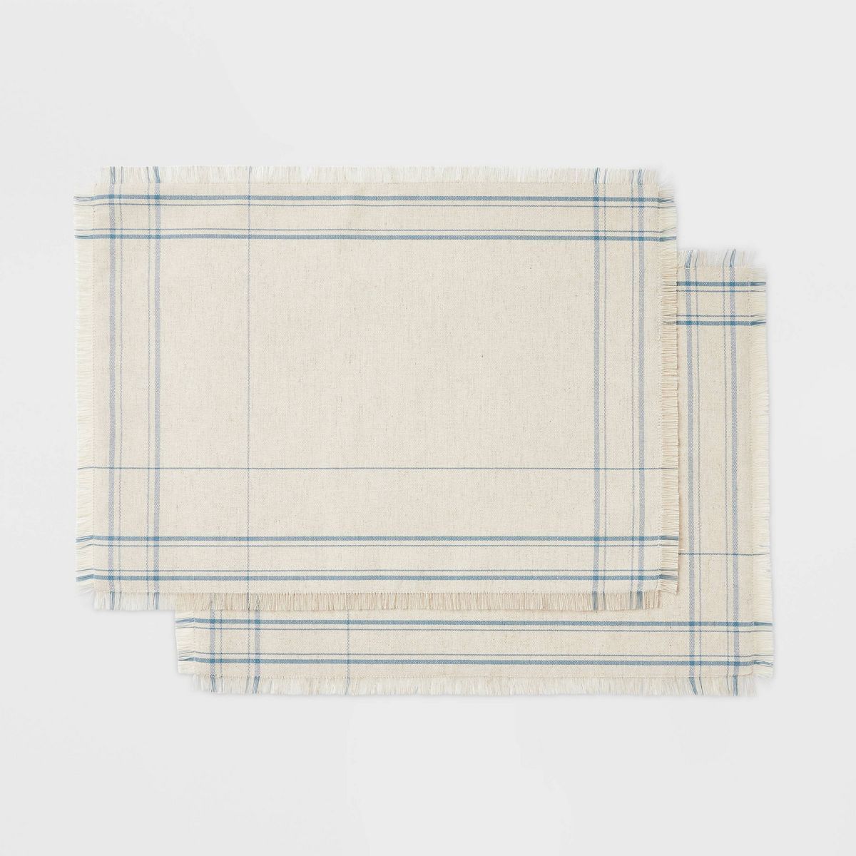 2pk Plaid Placemats Blue - Threshold™ designed with Studio McGee | Target