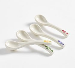 Puebla Porcelain Spoons - Mixed Set of 4 | Pottery Barn (US)