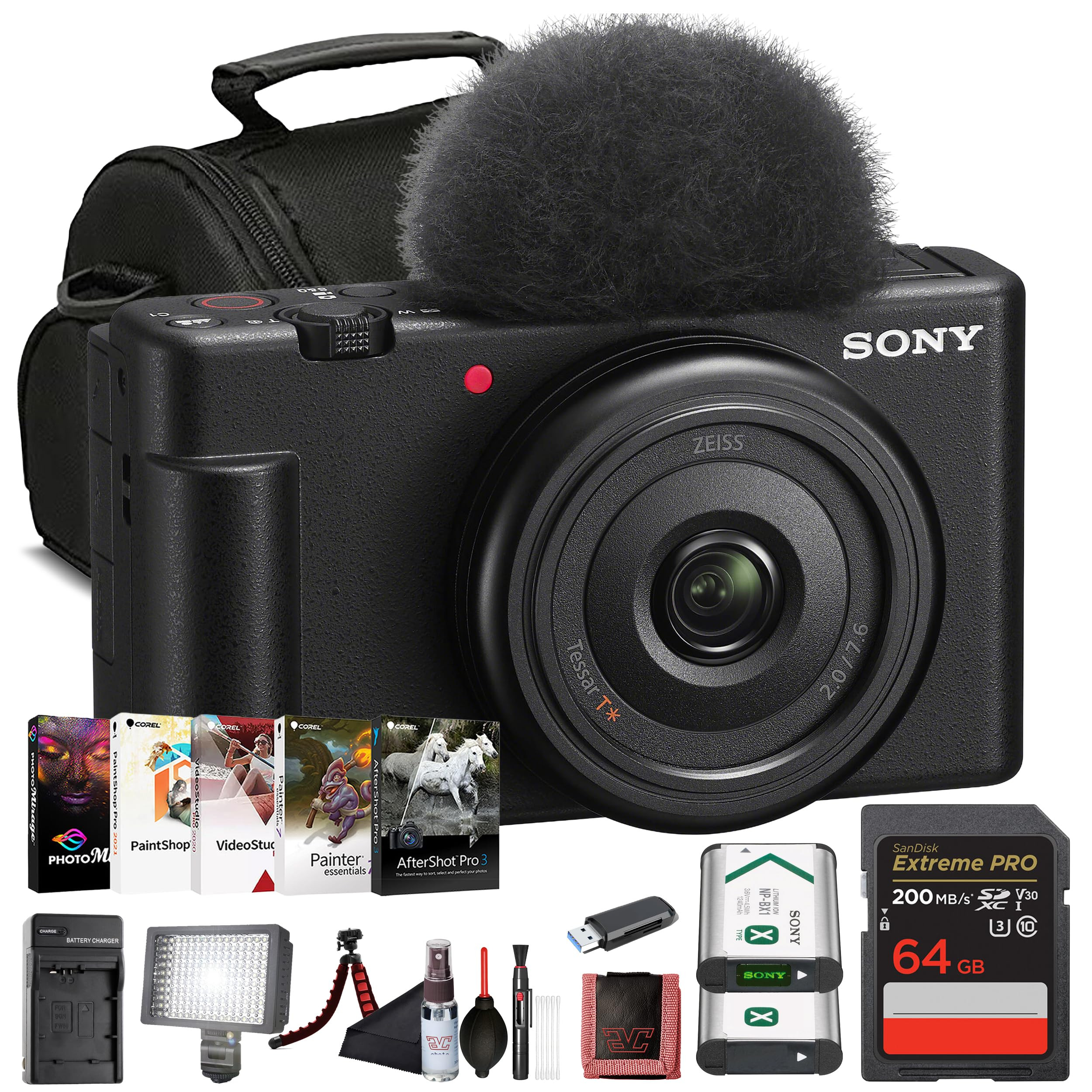 Sony ZV-1F Vlogging Camera (Black) 20.1 MP 1” Sensor | Ultra-Wide 20mm Lens |4K Video | Compact... | Amazon (US)