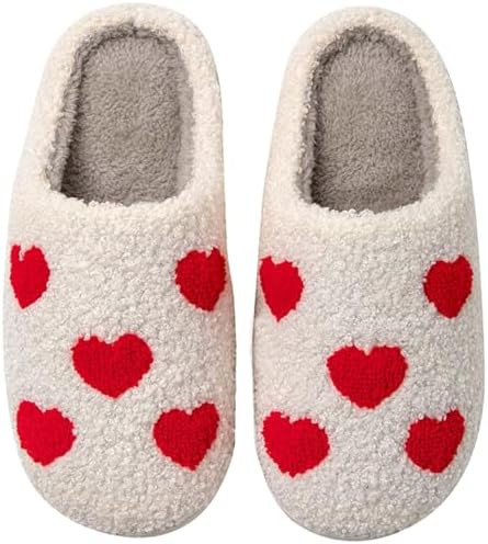 HIPINISS Womens Mens Slippers Retro Memory Foam Cute Cartoon Plush Fluffy Warm Fur Lined slippers... | Amazon (US)