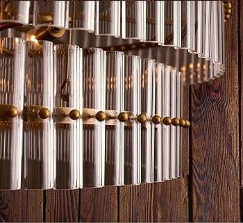 Double Glass Crystal Chandelier, Mallory Crystal Round Chandelier 29.5" Diam | Amazon (CA)