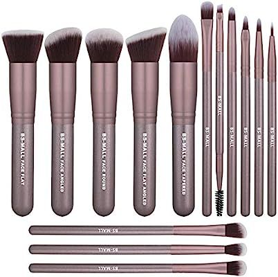 BS-MALL(TM) Makeup Brushes Premium 14 Pcs Synthetic Foundation Powder Concealers Eye Shadows Silv... | Amazon (US)