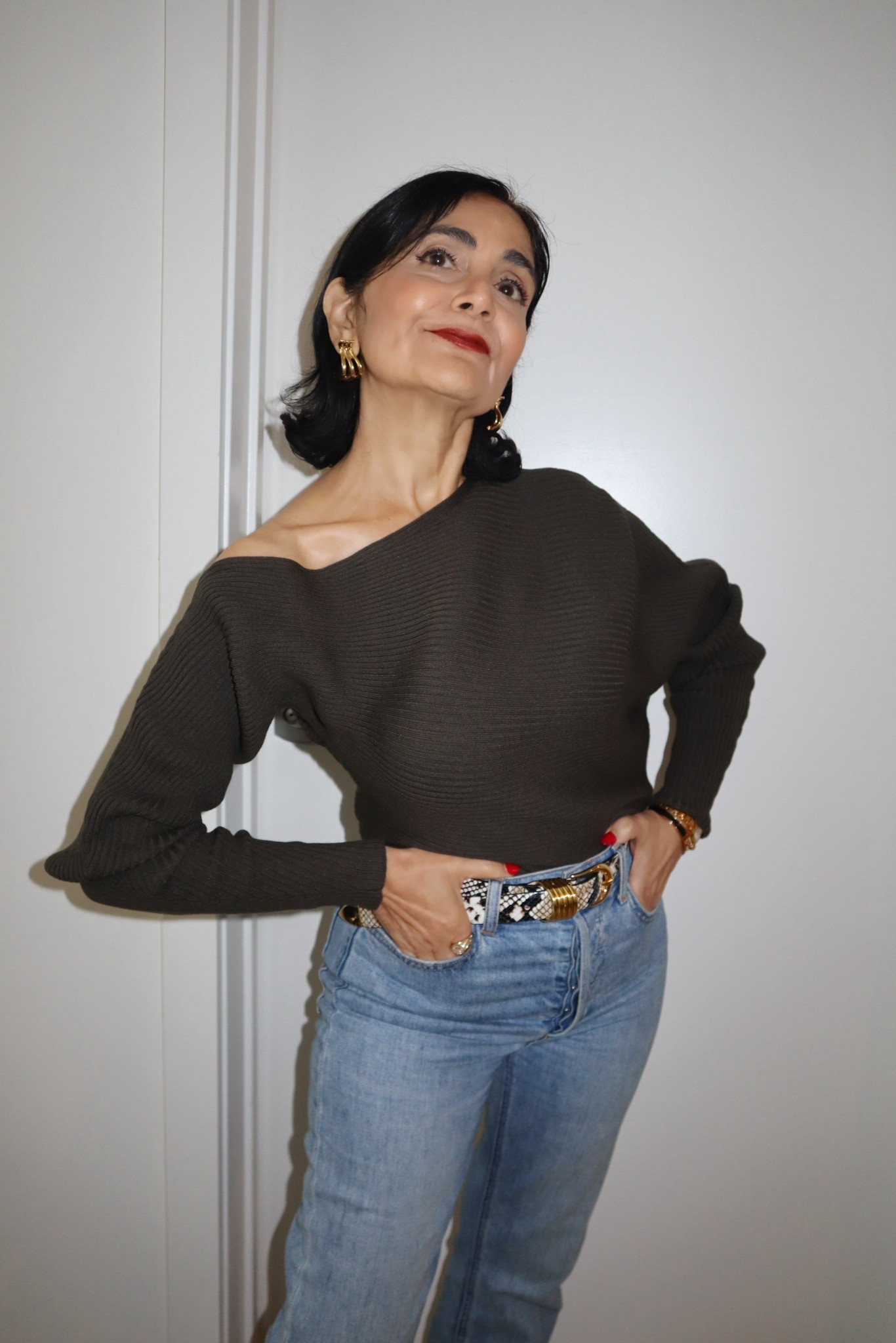 Off shoulder knit 

#LTKOver40