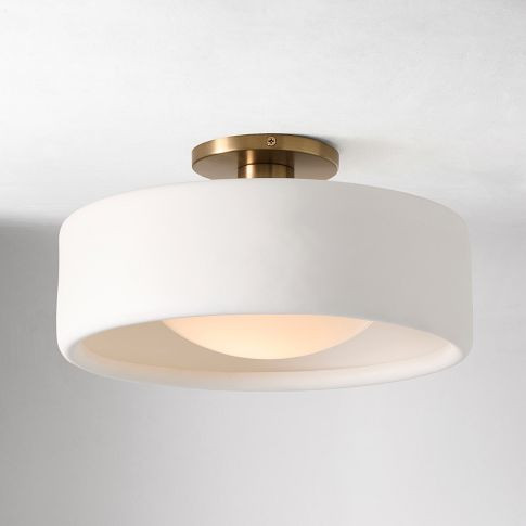 Anders Porcelain Flush Mount (5"–14") | West Elm (US)