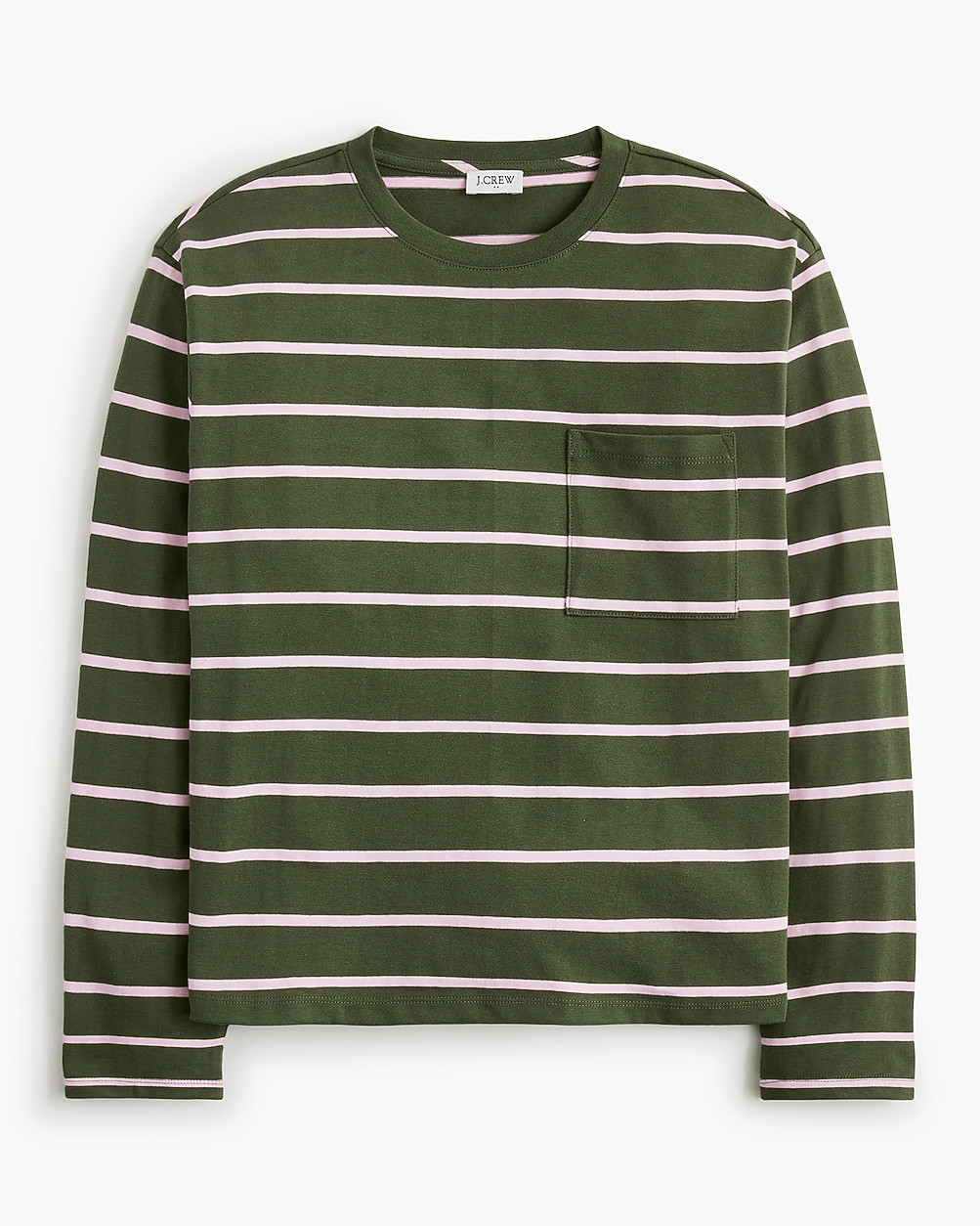 Striped long-sleeve pocket tee | J.Crew Factory
