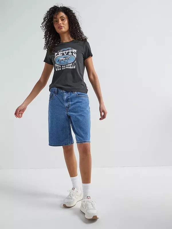 Levi's Baggy Dad Jorts - Foolish Love - Blue | Very (UK)