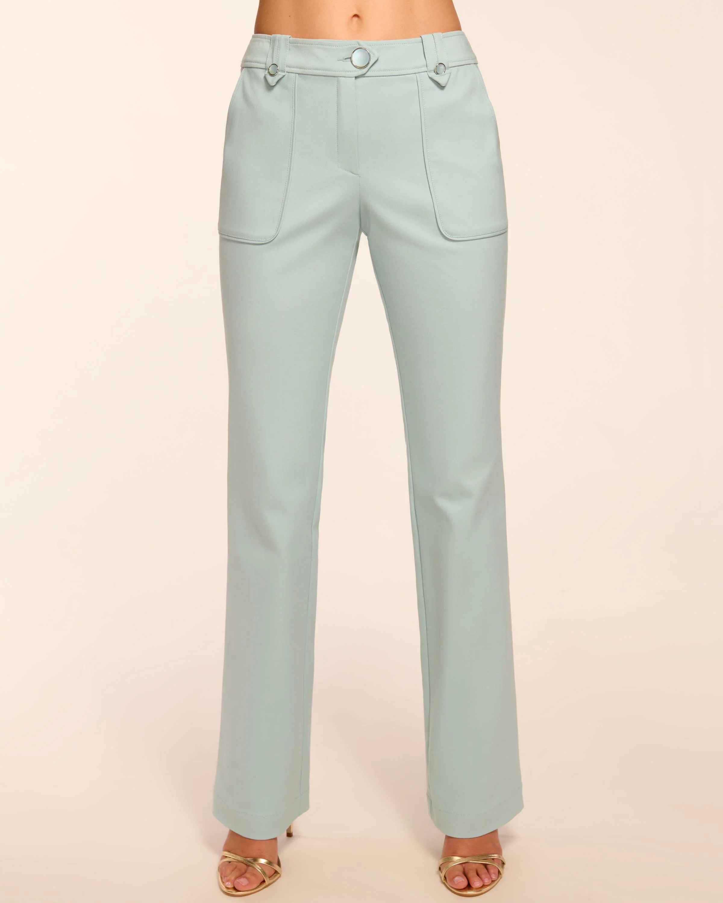 Marit Stretch Cotton Pant in Moonstone Blue | Ramy Brook