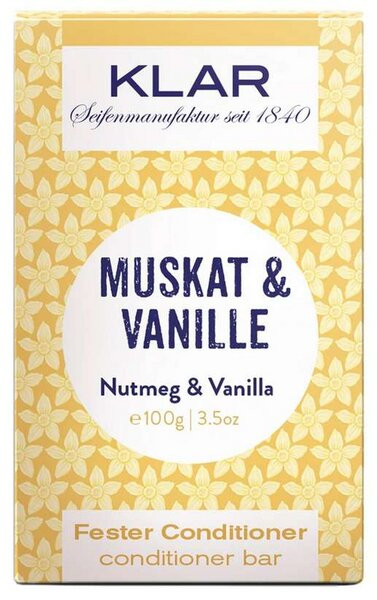Klar Seifen - Klar fester Conditioner Muskat & Vanille für normales Haar | Avocadostore | Avocadostore DE