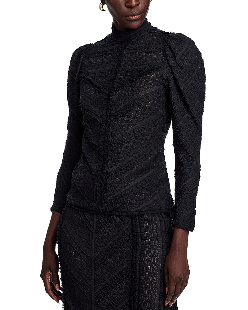 Cinq a Sept Mito Textured High Neck Top | Bloomingdale's (US)