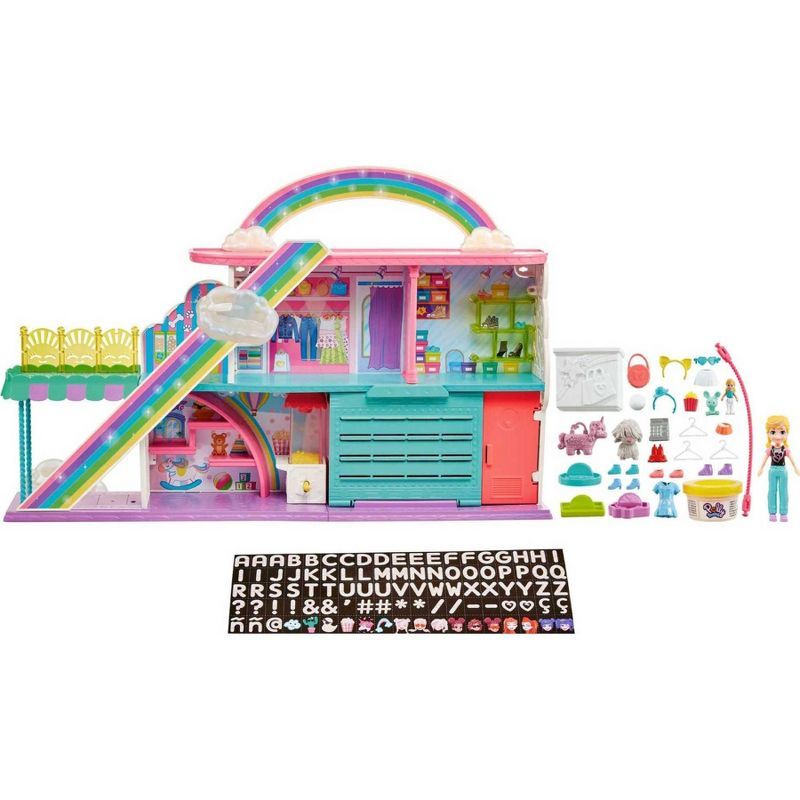 Polly Pocket Sweet Adventures Rainbow Mall Playset | Target