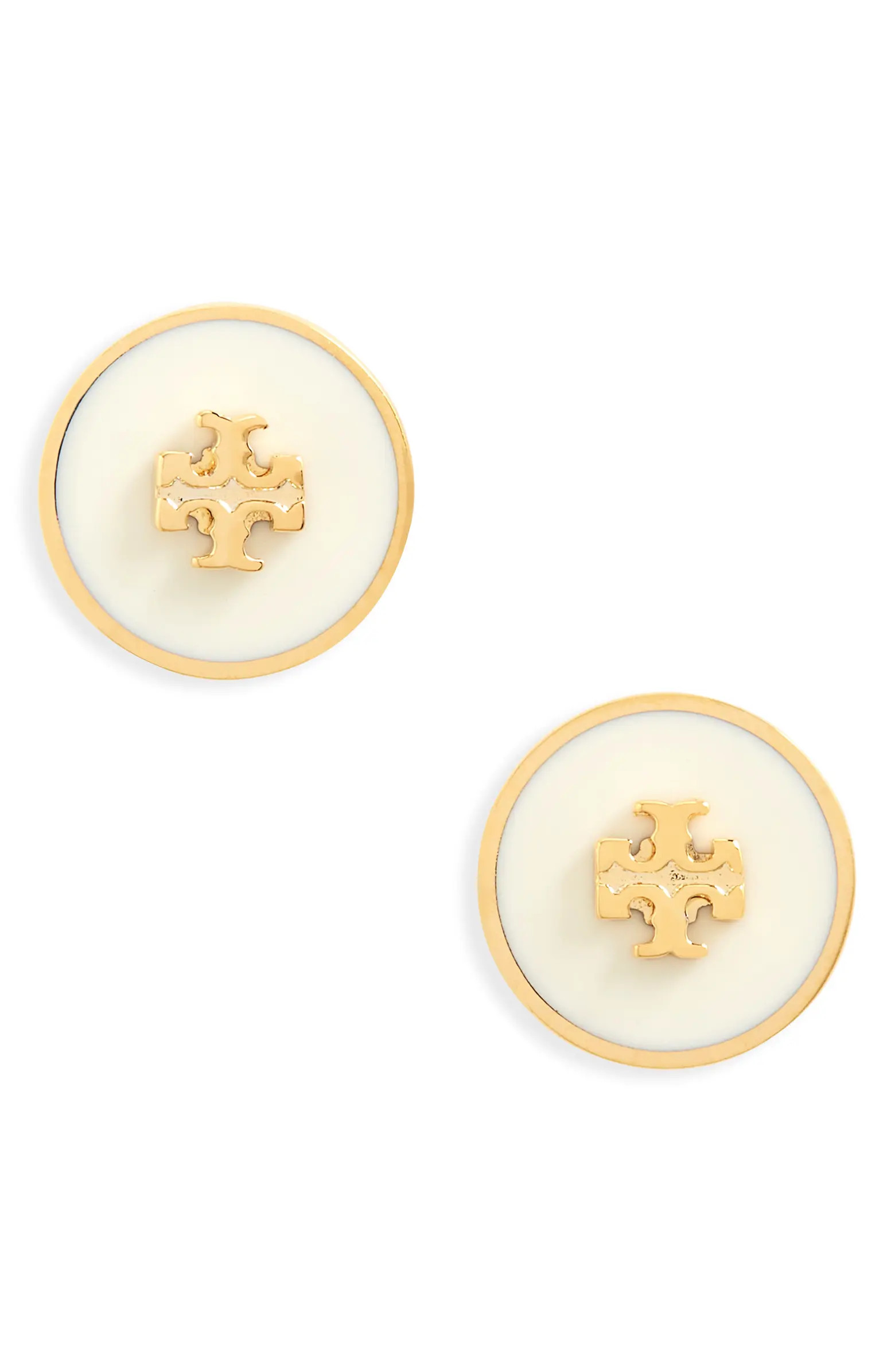 Tory Burch Kira Enamel Circle Stud Earrings | Nordstrom | Nordstrom
