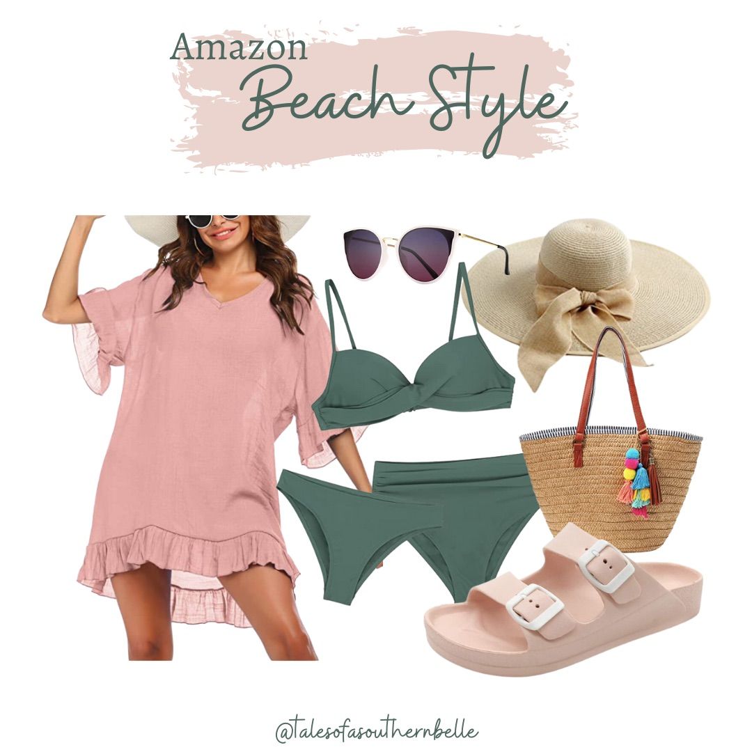 Resort wear // beach outfit // swimsuit and coverup | Amazon (US)