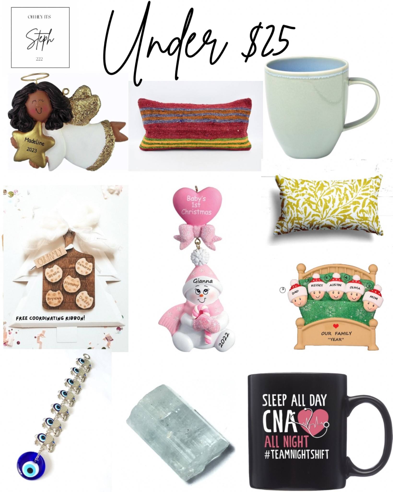 Under $25


Evil Eye, Etsy, Aquamarine Calming Peace Stone, Cna Mug, Personalized Family Ornament, Personalized Baby's First Christmas, Personalized Ornament Bed Family Of 5, Pillow Covers, Personalized Angel Ornaments, Crafted Blueberry Mug, Macys 

#LTKHome #LTKFindsUnder50 #LTKSaleAlert