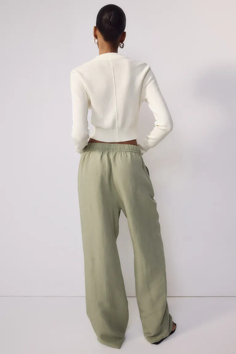 Linen-blend Pull-on Pants | H&M (US + CA)