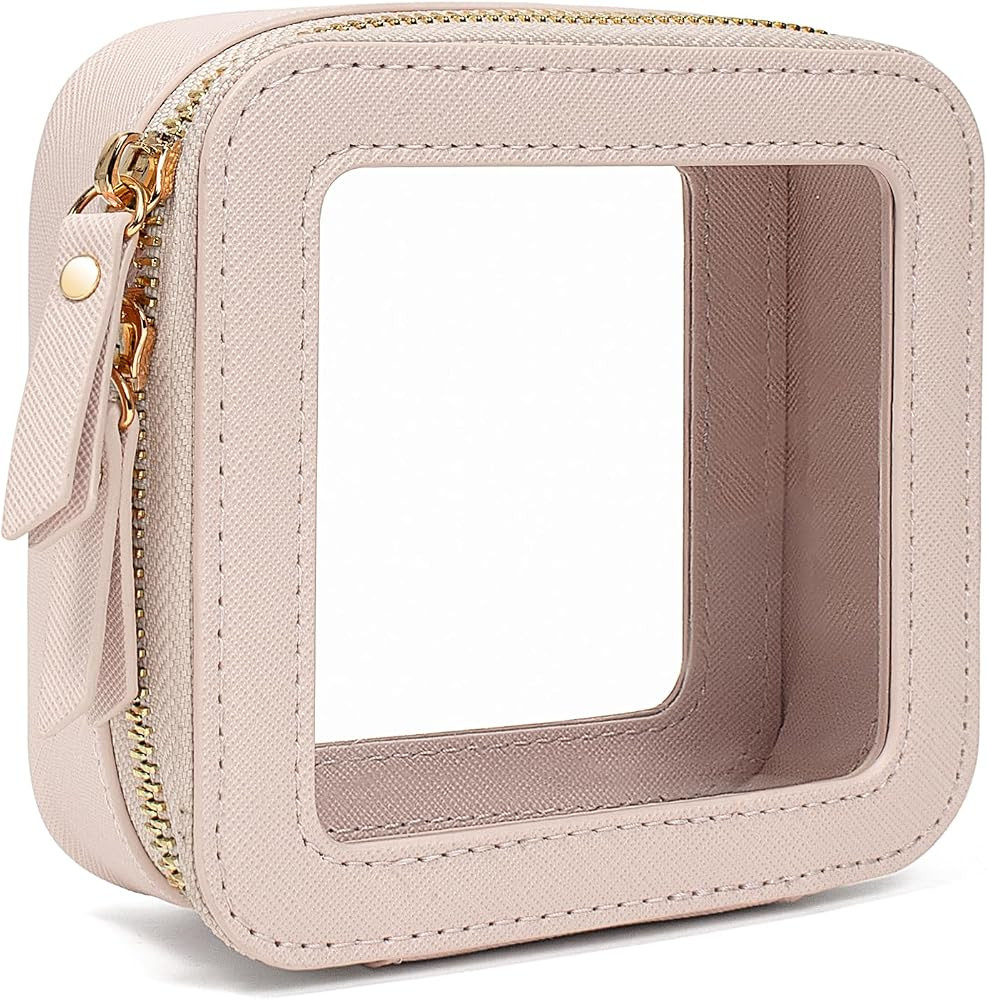 LETGO Clear Makeup Bags Small, TSA Approved Toiletry Bag with Zipper, Mini Clear Makeup Pouch Pur... | Amazon (US)