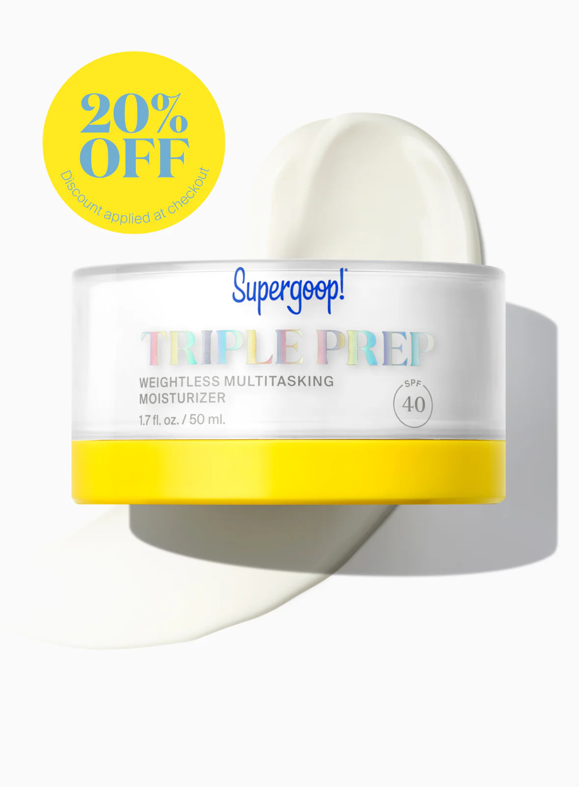 Triple Prep Weightless Multitasking Moisturizer SPF 40 | Supergoop