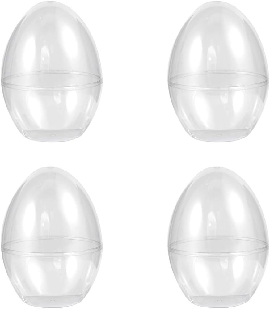 4Pcs Easter Eggs Fillable Egg Ornaments, Easter Clear Bauble Balls Ornaments For Candy Chocolate,... | Amazon (US)