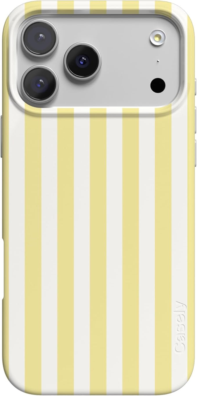 Casely iPhone 17 Pro Case | Butter Yellow Stripes | Sunday Best | Compatible with MagSafe | Class... | Amazon (US)