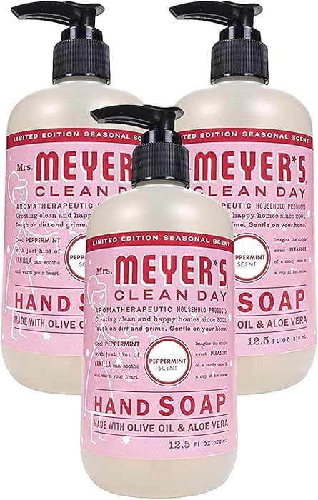 Mrs. Meyer's Clean Day Liquid Hand Soap, Peppermint, 12.5 oz (Pack of 3) | Amazon (US)