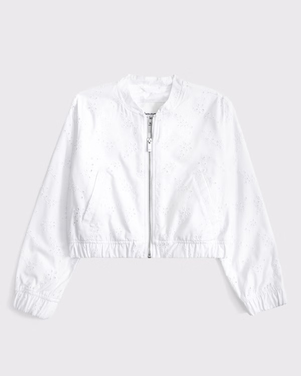 girls embroidered bomber jacket | girls new arrivals | Abercrombie.com | Abercrombie & Fitch (US)