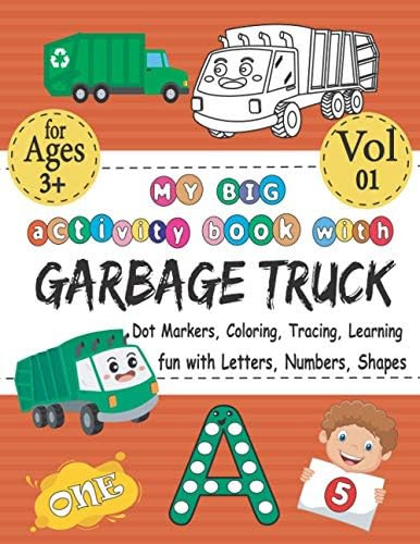 My BIG Activity Book With Garbage truck - Coloring,Dot Markers,Tracing,Learning - Fun With Letter... | Amazon (US)