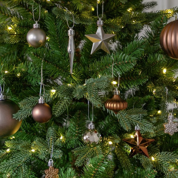 Habitat Pack of 49 Mixed Christmas Baubles - Neutrals | Habitat UK